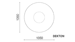 テーブル135（DEKTON）