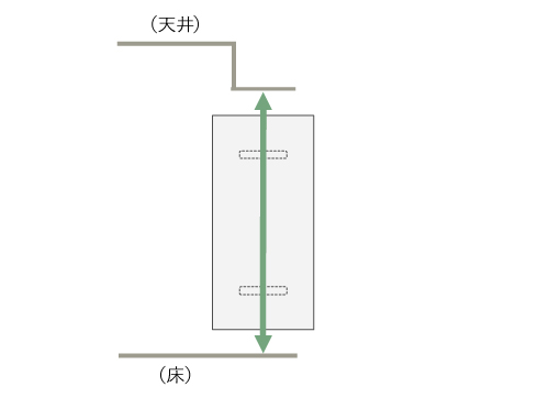 階段 横から見た搬入図