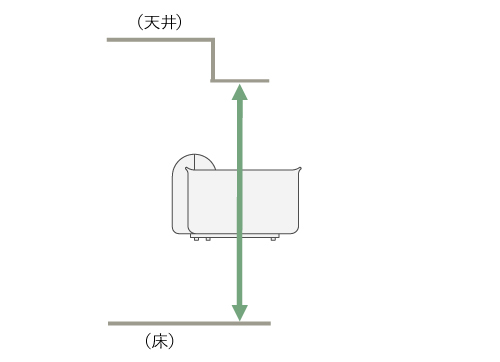 階段 横から見た搬入図