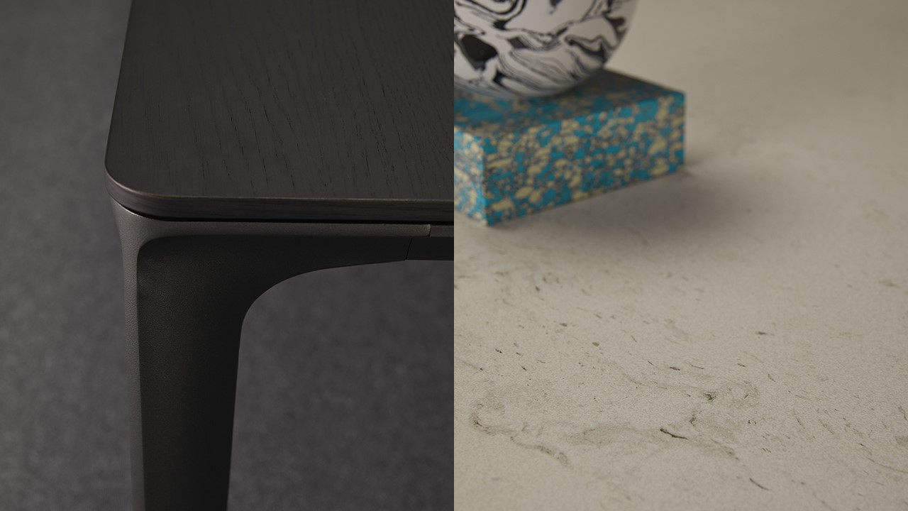 アルフレックス　ダイニングテーブル　オーク材　チャコールグレー　イエナ　デスク IENA DESK | PRODUCTS | arflex（アルフレックス ジャパン）