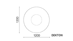 テーブル120（DEKTON）